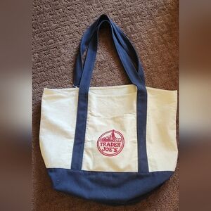 Large Trader Joe's Canvas Tote Bag